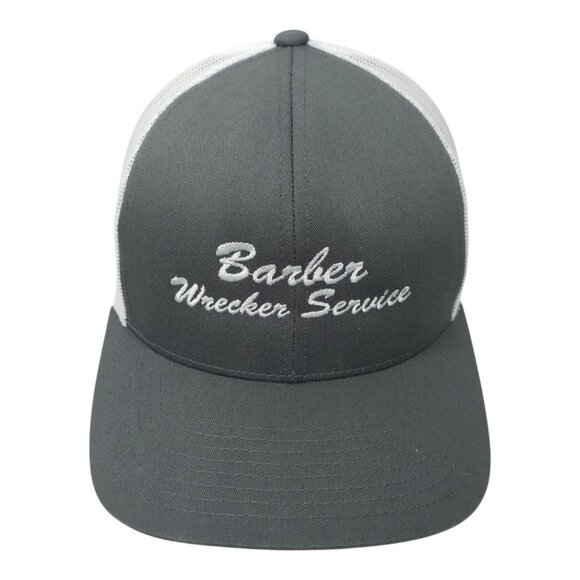 Barber Wrecker Service Mesh Snapback Cap Hat Trucker Baseball Embroidered Logo - Picture 14 of 14